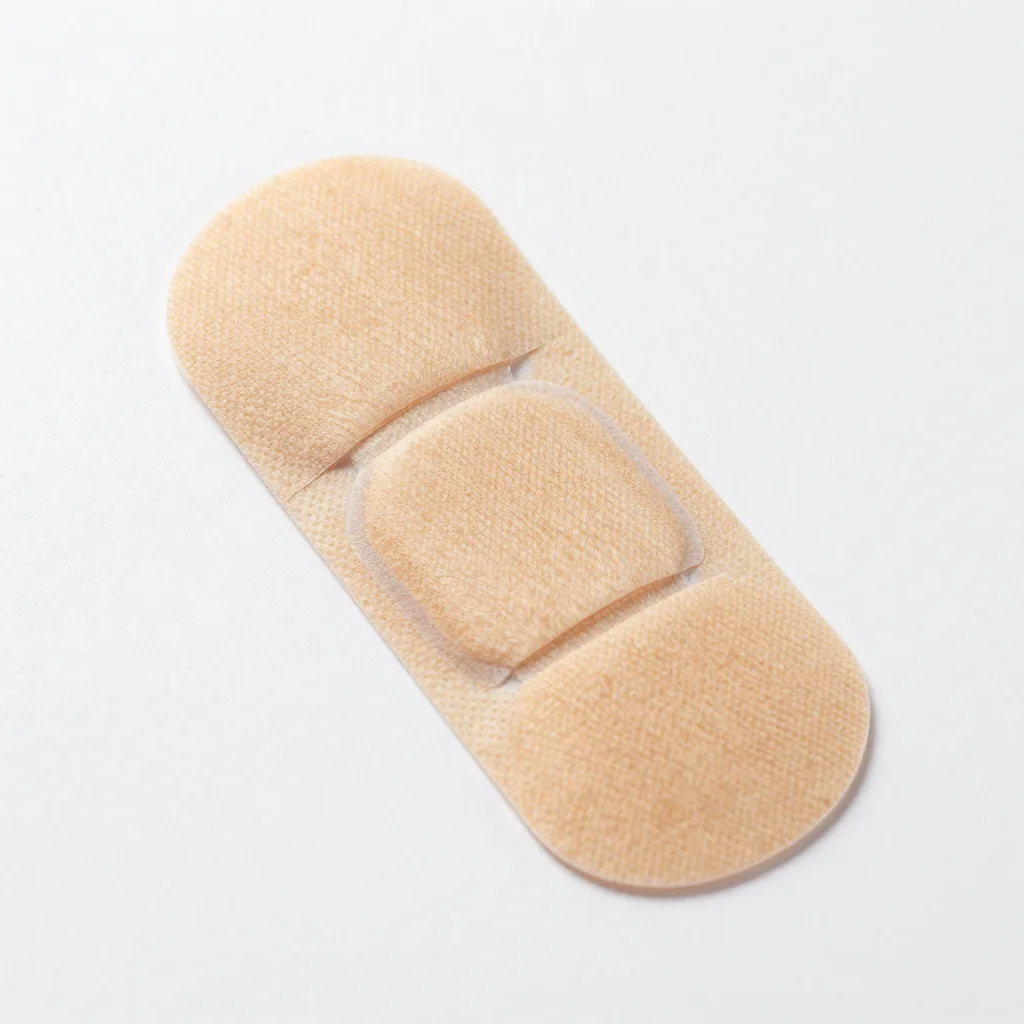 Extra-thin invisible hydrocolloid patches on a light background